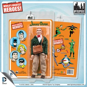 Official DC Comics Jimmy Olsen 8 inch Action Figure on Retro Style Retro Card - Picture 1 of 1