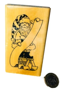 Craft Ink Rubber Stamp Wood Block Farther christmas Crafts Making ra - Picture 1 of 4