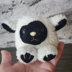 De colección 1997 Lizzy Puffkins Cordero Negro Blanco Peluche Oveja Swibco - Imagen 1 de 9