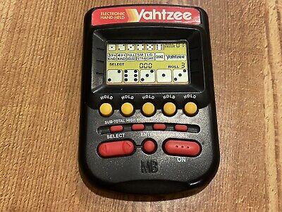 🔥 Vintage 1995 Yahtzee Electronic Handheld Game Milton Bradley MB Tested