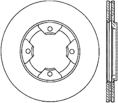 Stoptech 适用于 Power Slot 84-85 日产 300ZX 开槽 &amp; 钻孔 左前 — 第 1/4 张图片