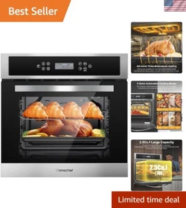 24-Inch Stainless Steel Built-In Electric Convection Wall Oven with 11 Functions - Picture 1 of 10
