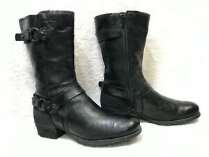 Merrell Shiloh Peak Women’s 10 / 41 Leather Black Moto Zip Boots
