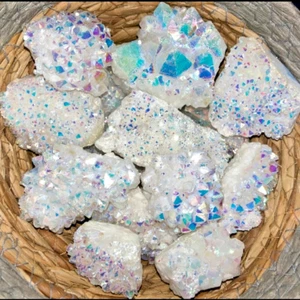 Wholesale Lot 1 Lb Raw Angel Aura Quartz Crystal Healing Cluster Gift Quality - Picture 1 of 12