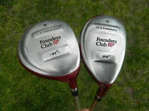 2x Founders Club 5 woods 21 deg & 24 deg - Ladies - Picture 1 of 8