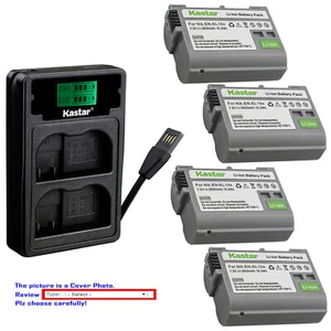 Kastar Battery LZD2 Charger for Nikon EN-EL15a EN-EL15b Nikon D500 DSLR Camera - Picture 1 of 11