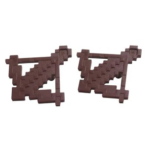 2 NEW LEGO Minifigure, Weapon Crossbow,Arrow Pixelated , Reddish Brown - Picture 1 of 1