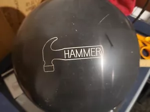 Vintage Faball Black Hammer Bowling Ball 16lbs 1992 Baltimore made full plug - Bild 1 von 5