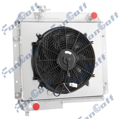 4 Row Radiator Shroud Fan For 1974-84 Toyota Land Cruiser BJ42 BJ60 BJ70 4.2L l6 Foto 1 de 4