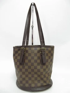 Authentic Louis Vuitton Damier Ebene Marais Bucket PM Shoulder Bag #39425 - Picture 1 of 22