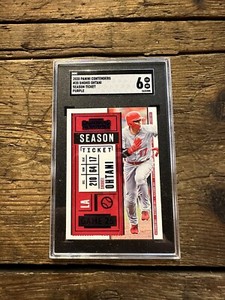 Shohei Ohtani 2020 Panini Contenders SEASON TICKET PURPLE FOIL SGC 6