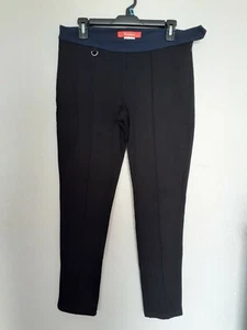 Anthropologie Cartonnier Black Blue Ponte Knit Riding Pants Leggings Sz 6 Euc - Picture 1 of 8
