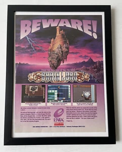 Vintage Brain Lord Super Nintendo SNES Framed Poster Ad Art 9x12 Original - Picture 1 of 5