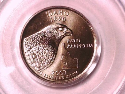 2007 P Washington Idaho State Quarter PCGS MS 68 Satin Finish 13044087 - Image 1 of 3