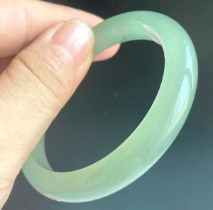 Certified 56mm Natural Grade A Green Burma Jade jadeite Bangle 2222 - Picture 1 of 5