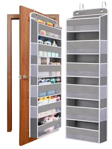 Over The Door Organizer Storage 6 Tiers - Heavy Duty 50 lbs Anti-Tilt Behind ... - Picture 1 of 8