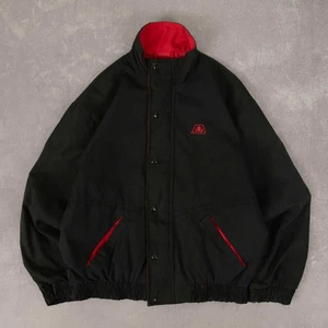 Vintage 80s Pioneer Seeds Workwear Jacket L Made in USA Men's Black Company - Picture 1 of 6