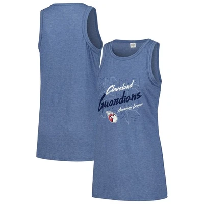 Women's Soft as a Grape Navy Cleveland Guardians Gauze High Neck Tank Top - Image 1 of 3