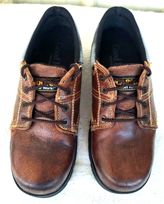 Zapatos de trabajo Carolina para mujer punta dura 8D marrón con cordones antideslizantes + resistentes al aceite Foto 1 de 4