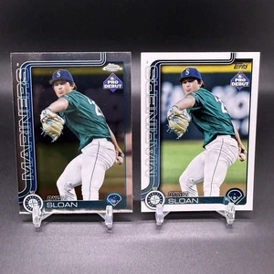 2025 Topps Chrome Pro Debut Ryan Sloan Seattle Mariners Rookie & Paper PDC-48 - Picture 1 of 2