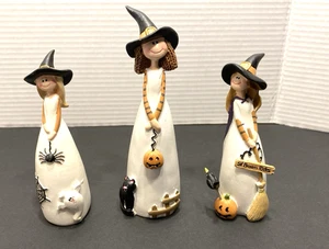 Drei Halloween Hexen Figuren, schöne Harz Handwerk Hexe Statue Deko - Bild 1 von 8