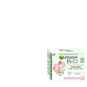 2tlg. Garnier Bio Tagescreme Rosy Glow 3in1 Rose Creme + Beauty - Band - Bild 1 von 2