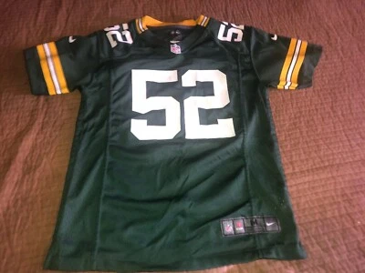 Camiseta Nike Boys On Field Green Bay Packers Clay Matthews #52 NFL Talla Mediana Foto 1 de 4
