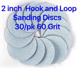 2 inch Hook and Loop Sanding Discs 30/pk 60 Grit - Picture 1 of 1