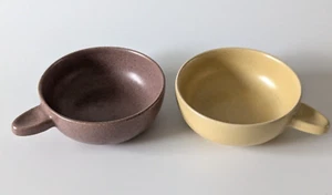 Raynham Australian Pottery Round Ramekins Soup Bowls Desserts Yellow Vintage - Picture 1 of 7