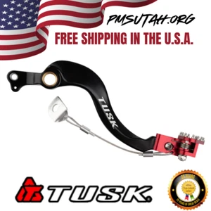 Tusk Brake Pedal 2002–2007 Honda CR250R CR 250R Foot Lever Black Red Aluminum - Foto 1 di 2