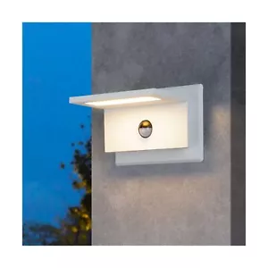 Motion Sensor Outdoor Wall Light White Exterior Light Fixture LED Porch Light... - Picture 1 of 8