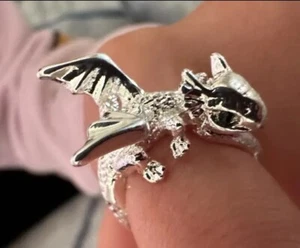 Bague Dragon Réglable, Environs 2 Cm, Neuf - Picture 1 of 1