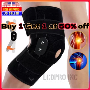 Ginocchiera Cerniera Manicotto Compressione Supporto Articolazioni Rotula Aperta Stabilizzatore Avvolgente - Foto 1 di 13