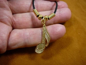 (M-332-C) 8. ACHTE MUSIKNOTE Gold ANHÄNGER Halskette SCHMUCK I love composing - Bild 1 von 1