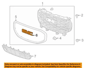 GMC GM OEM Terrain Front Bumper Grille Grill-Emblem Badge Nameplate 23456058 - Picture 1 of 2