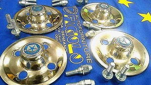 COPPA RUOTA SIMCA TALBOT CRYSLER KIT 4 PZ. COPRIMOZZO ACC.INOX INTERASSE 98 mm. - Foto 1 di 10