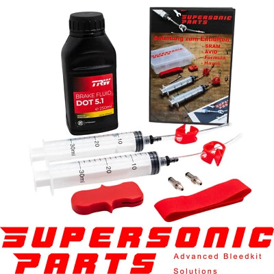 Entlüftungskit - Bleedkit für SRAM, AVID, FORMULA Bremsen + 250ml DOT 5.1 - Bild 1 von 4