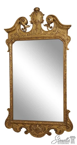 60035EC: Vintage Gold Gilt Georgian Style Mirror Cover