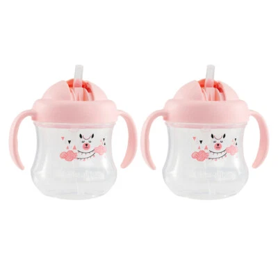 2x Pigeon 200ml Magmag BPA Free Leak Proof Straw Plastic Cup PK Baby/Toddler 8m+ - image 1 of 2