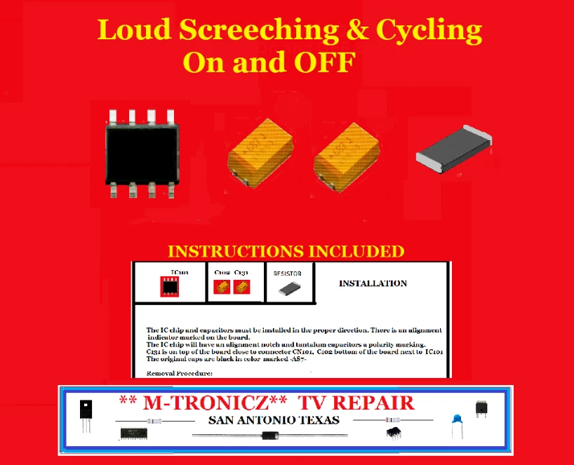 SAMSUNG     LN46A630M1FXZA    MAIN BOARD REPAIR KIT /  INSTRUCTIONS INCLUDED - Image 1 of 1