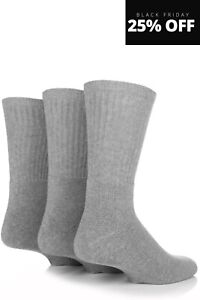 10 Pairs Mens winter sports work Warm Grey crew Socks Cotton Rich Size 6-11