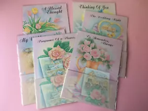 LOTE DE 6 HERMOSOS JUEGOS DE PAPEL DE CARTAS TAIWAN AÑOS 80 NUEVOS - Imagen 1 de 11