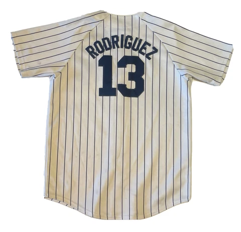 Majestic Alex Rodriguez New York Yankees MLB Medium Baseball Jersey - Pinstripe Cover