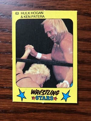 1986 Monty Gum Wrestling Stars Hulk Hogan Card & Ken Patera #63 Nice Card! - Image 1 of 2
