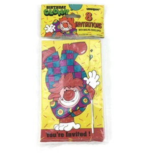 Clown Geburtstag Party Einladungen für Kinder - 8er Set "Start Clownin' Around" - Bild 1 von 2