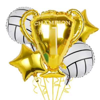 Trofeo Voleibol Globo Set Deportes Cumpleaños Fiesta Evento Decoración Helio/Aire Foto 1 de 4