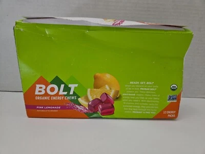 Bolsas PROBAR Bolt Organic Energy Masticables Limonada Rosa 12 2.1 OZ Exp 3/2026 Foto 1 de 3