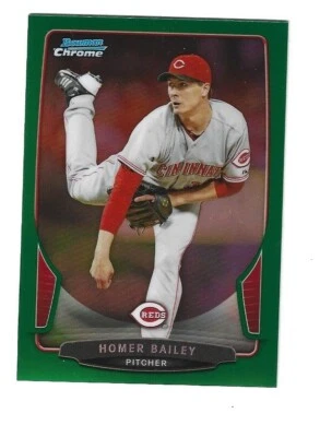 2013 Bowman Chrome Green Refractors #84 Homer Bailey CINCINNATI REDS - Image 1 of 2