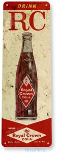 BLECHSCHILD Royal Crown Cola Soda Cola Getränk Küche rustikal Metall Dekor B586 - Bild 1 von 2