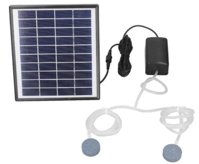 Bomba de estanque solar ajustable panel solar fuente bomba de aire kit con burbuja StoneF3 Foto 1 de 4